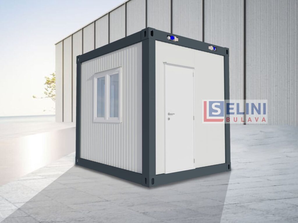 3 x 2.4 security booth with two windows